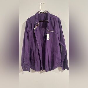 COOFANDY Men's Size XL purple Dress Shirt 
NEW with tag